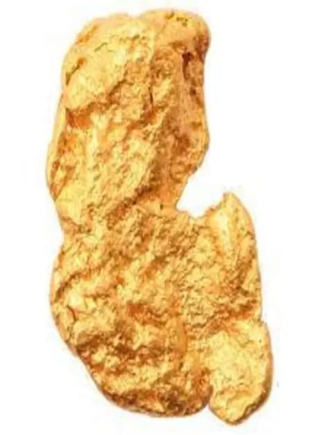 A second natural raw alluvial gold nugget from Gilgit-Baltistan